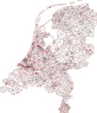 4 pc, per gemeente, geen kleur